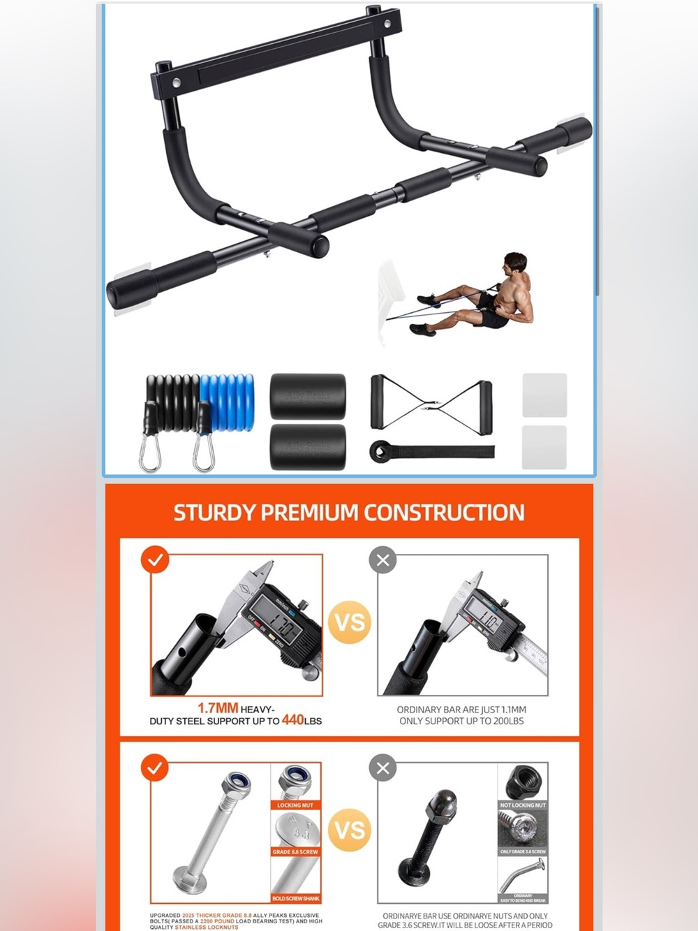 Multi grip pull up bar